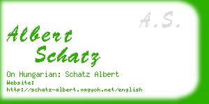 albert schatz business card